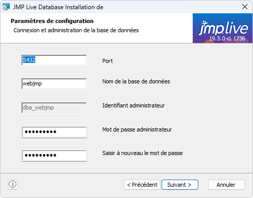 Specify Database Parameters Specify Database Parameters
