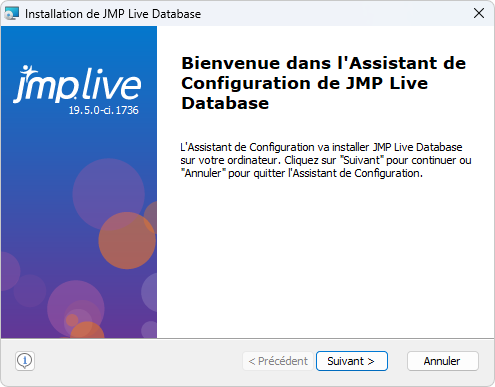 JMP Live Database Setup Wizard JMP Live Database Setup Wizard