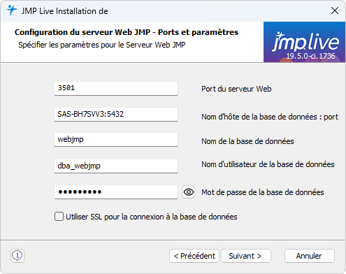 Specify Ports and Database Details Specify Ports and Database Details