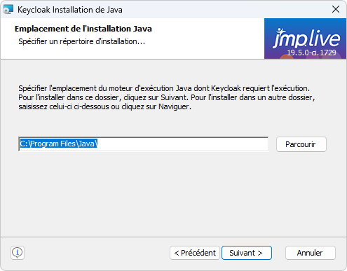 Specify the Java Install Location Specify the Java Install Location