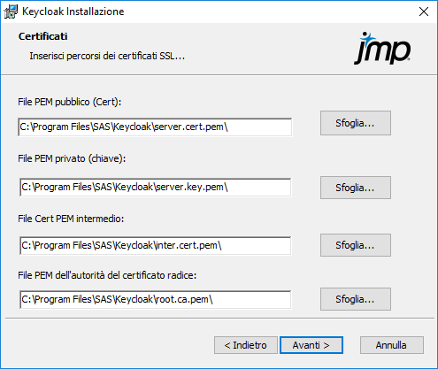 Specify Keycloak Certificates