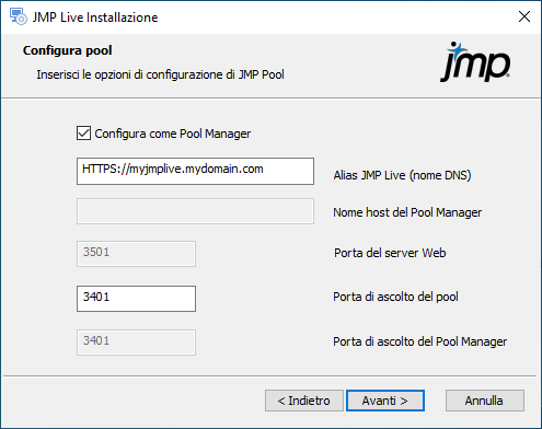 Configure the Pool Manager