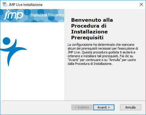 JMP Live Prerequisites Setup Wizard