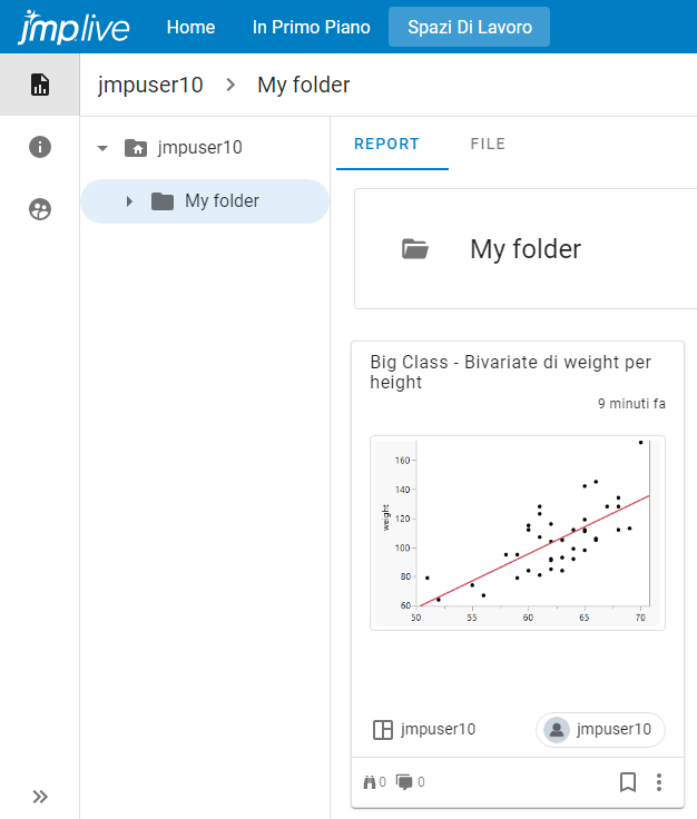 Report Post in a Space and Folder (Card Format)