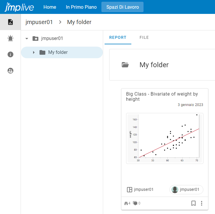 Report Post in a Space and Folder (Card Format)