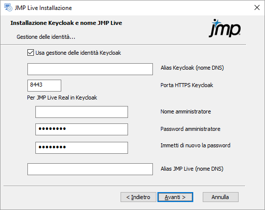 Impostazione di Keycloak