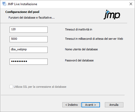 Configure JMP Settings
