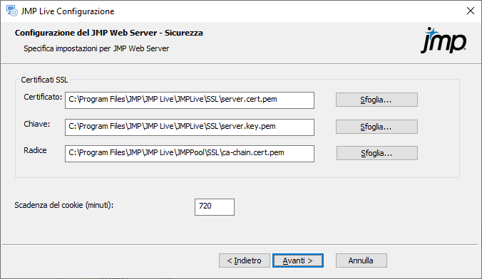 Specify SSL Certificates
