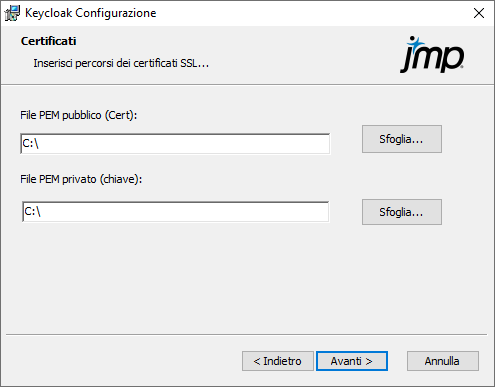 Specify Keycloak Certificates