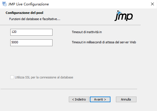 Configure JMP Settings