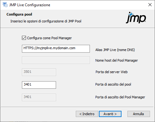 Configure the Pool Manager