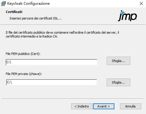 Specify Keycloak Certificates