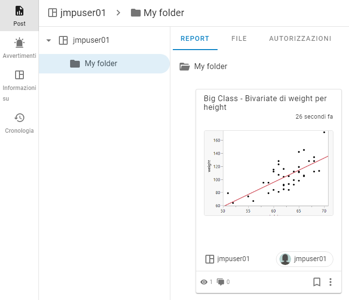 Report in a Space and Folder (Grid Format)