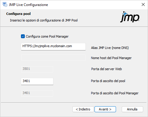 Configure the Pool Manager