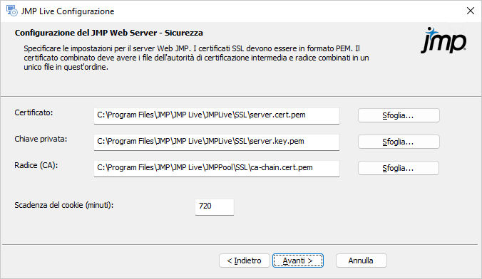 Specify SSL Certificates