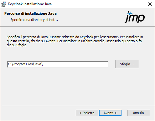 Specify the Java Install Location