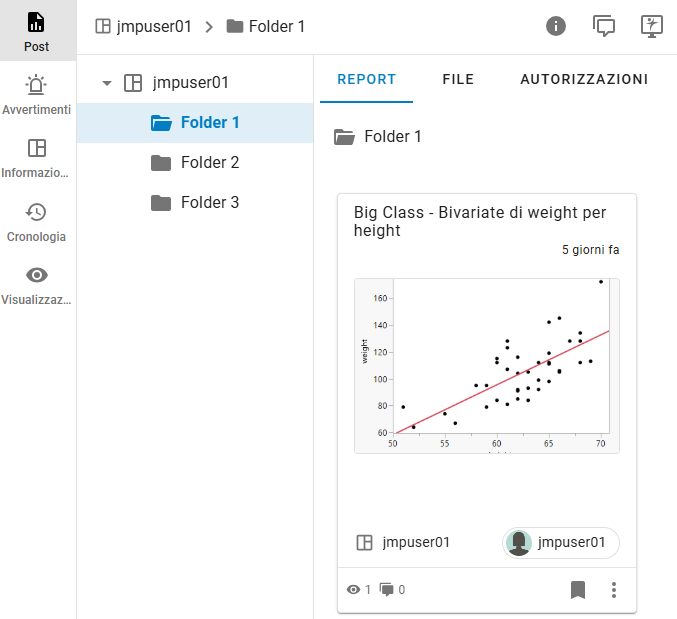 Report Summary in a Space and Folder (Grid Format)