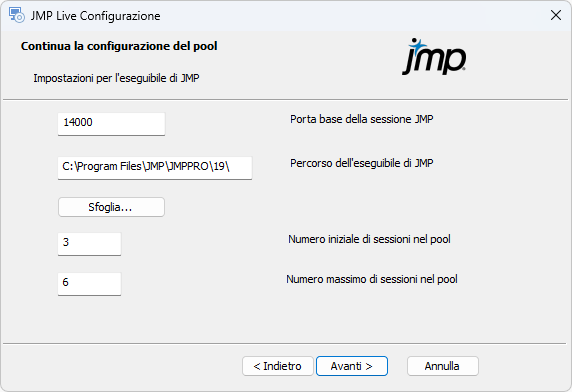Configure JMP Settings Configure JMP Settings