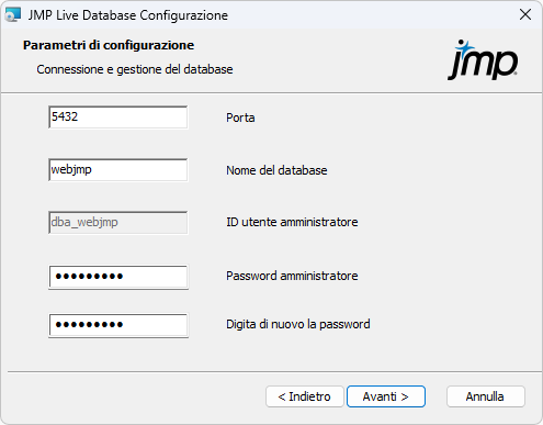 Specify Database Parameters Specify Database Parameters