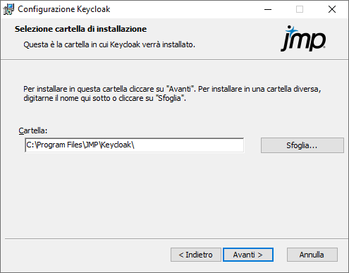 Specify the Keycloak Install Location Specify the Keycloak Install Location