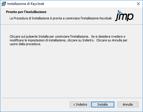 Ready to Install Keycloak Ready to Install Keycloak