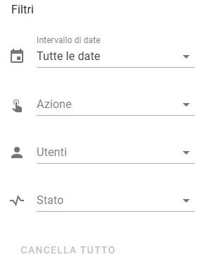 Filter Options in History