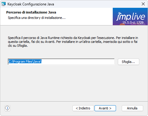 Specify the Java Install Location Specify the Java Install Location