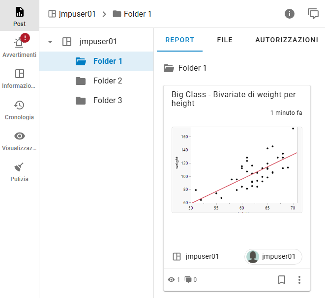 Post Summary in a Space and Folder (Grid Format)