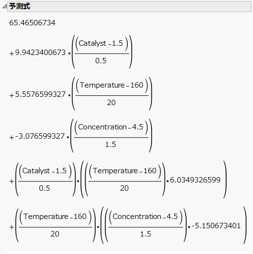 Prediction Expression for Reduced Model