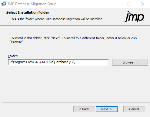 Specify Installation Folder
