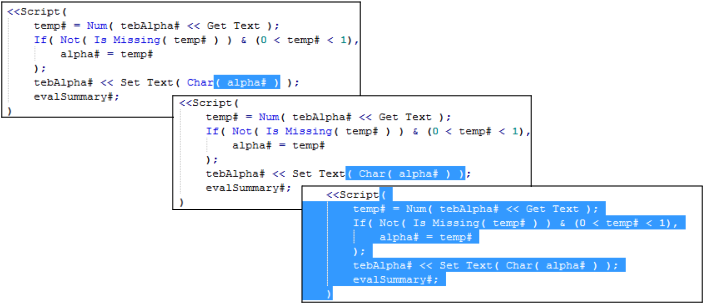 括弧の自動マッチの各ステップ
