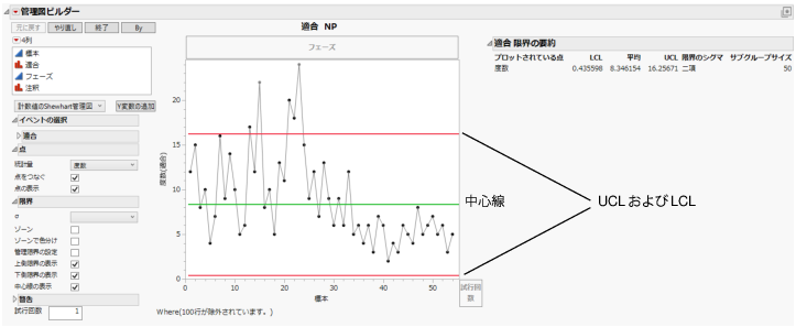 Control Chart Builder Window