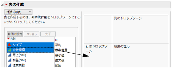 Dragging Columns to the Row Zone