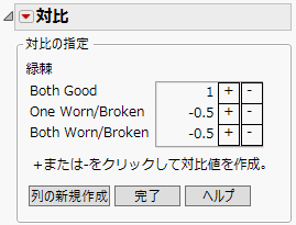 Contrast Specification Window