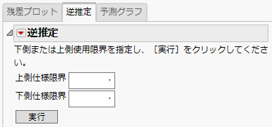 Inverse Prediction Tab