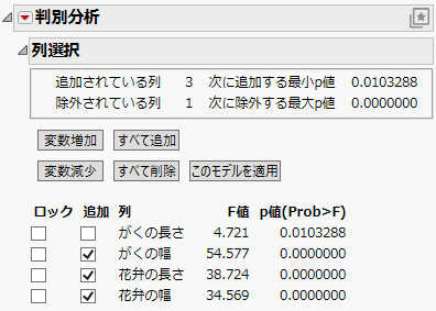 Stepped Model for Iris.jmp