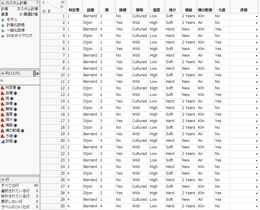 Partial Custom Design Table