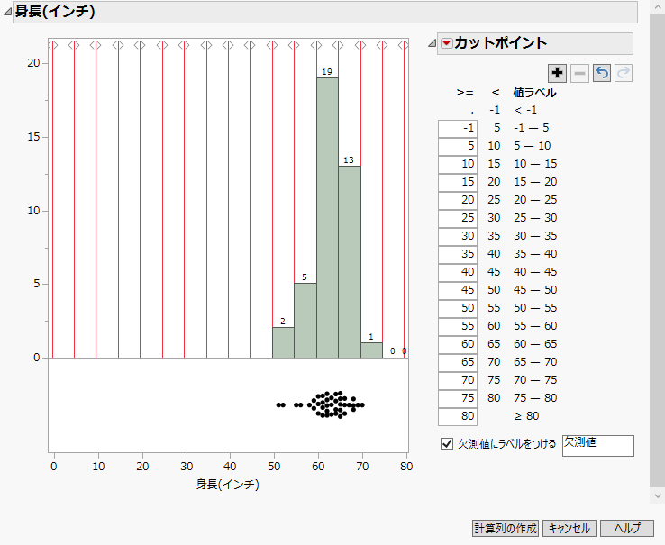 Completed Binning Window