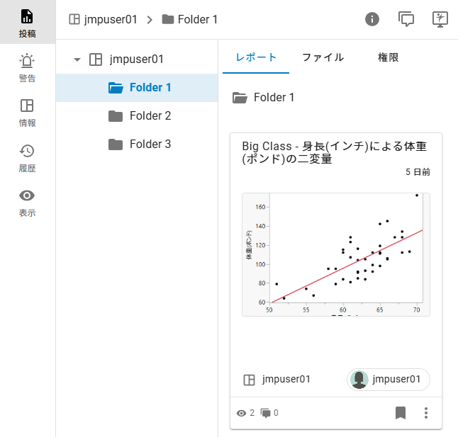 Report Summary in a Space and Folder (Grid Format)