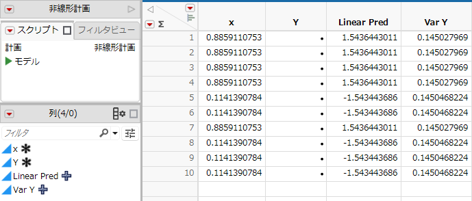 Augmentation of One Factor Logistic Design.jmp