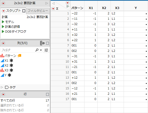 Design Data Table