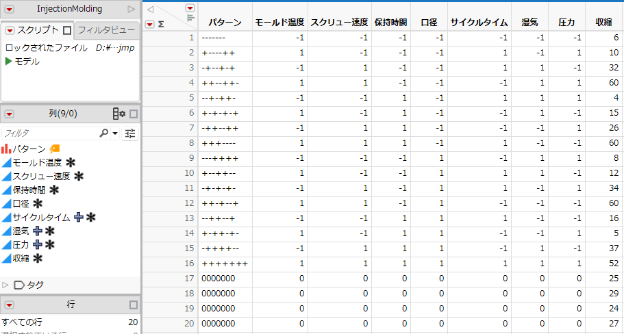 Injection Molding Data
