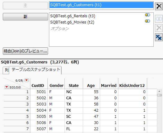 Table Snapshot Tab