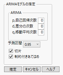 ARIMA Specification Window