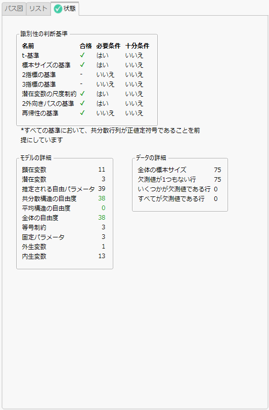 Example Status Tab