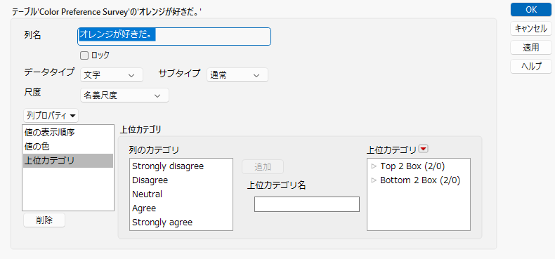 Supercategory Column Property