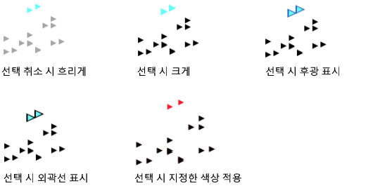 Examples of Highlighted Triangular Markers