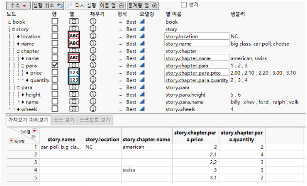 Data Types Assigned in the Col Column