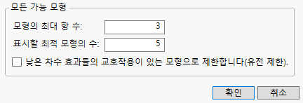 All Possible Models Pop-up Window
