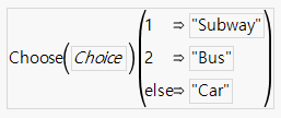Choose Function for Choice Mode Column of Daganzo Data